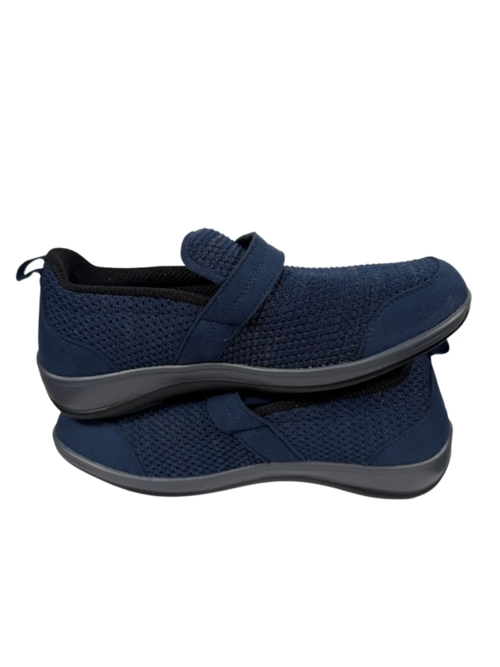 Orthofeet Slip On Walking Shoes Navy Strap Orthotic Comfort Women's Size 8 Wide